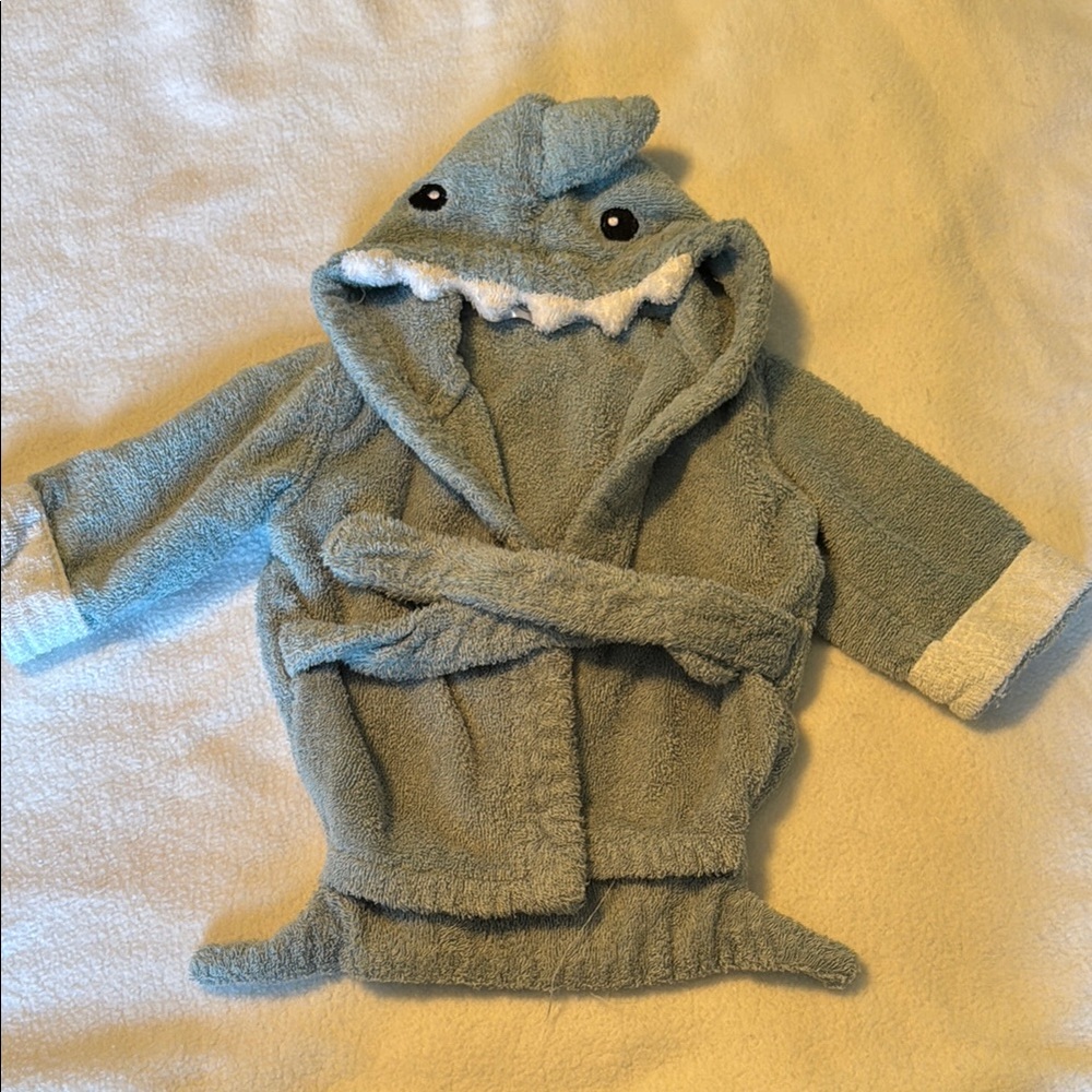 Shark Hooded Baby Bathrobe